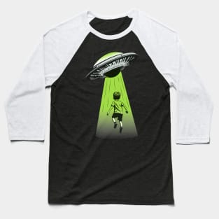 Ufo abducting a Kid - Pencil Drawing Baseball T-Shirt